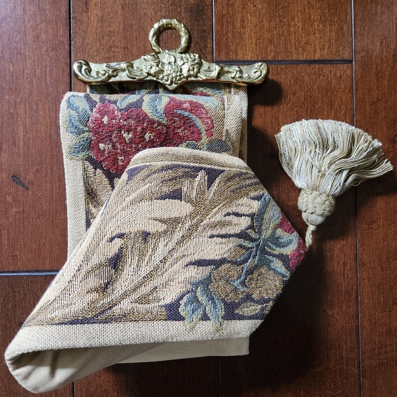 Vintage Metrax Craye Flemish Tapestries Bell Pull Brass - Picture 10 of 12